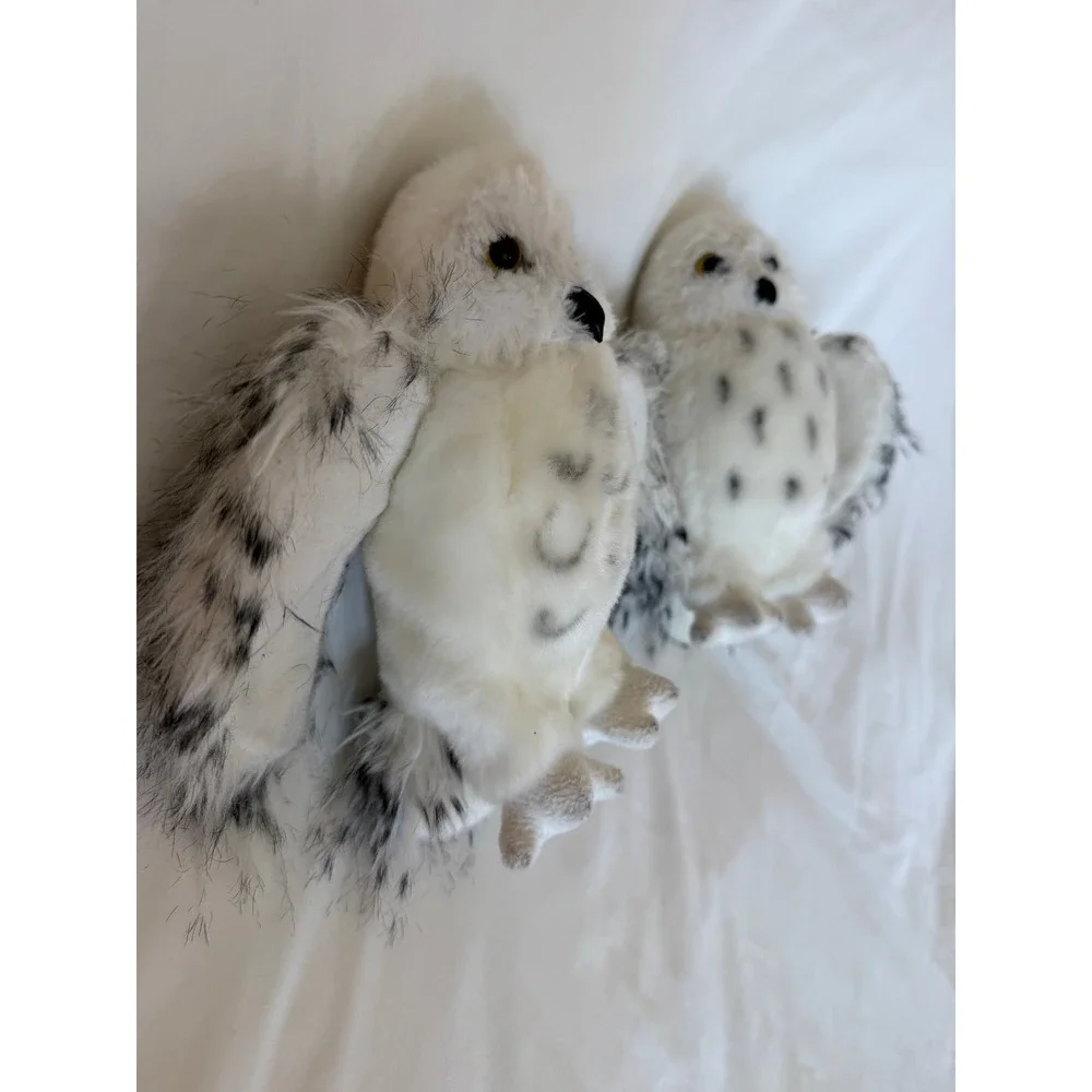 Douglas Cuddle Toys Snowy Owl Plush Stuffed Animal Pair White 8 Inch Realistic